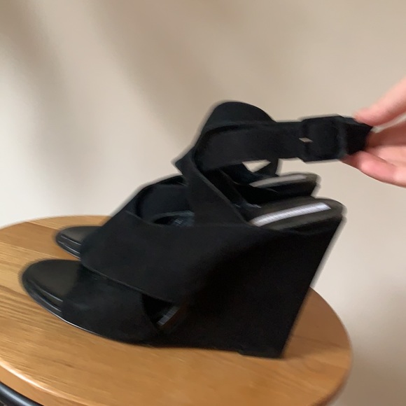 Diane Von Furstenberg “Wynne” Covered Wedge Sandals - Picture 2 of 7